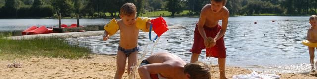 plage, baignade, enfant