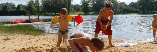 plage, baignade, enfant