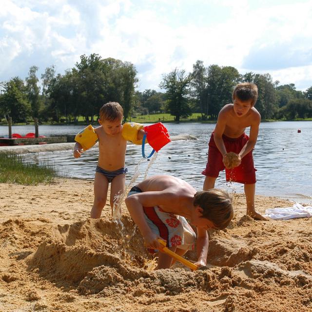 plage, baignade, enfant