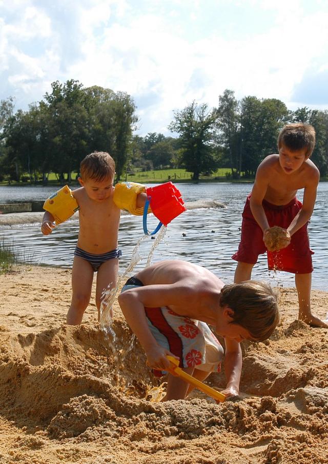 plage, baignade, enfant