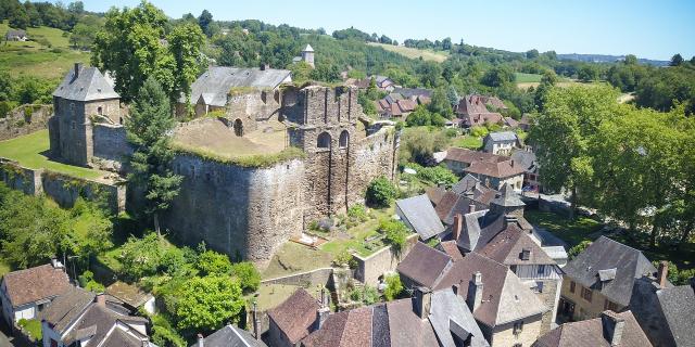 Vue aérienne château de ségur le château