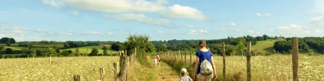 Randonnée sur les chemins de randonnée de Saint-Germain- Les-Belles, été 2023, Communauté de Communes Briance Sud Haute Vienne, Haute - Vienne, France.