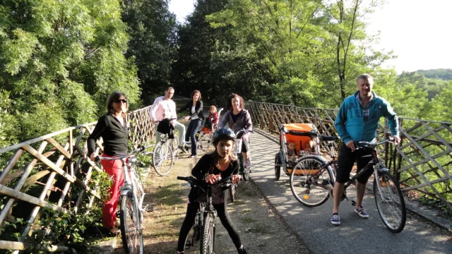 Voie verte en famille à vélo