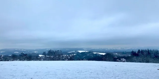 Limousin Neige Vue Depuis Le Mont Gargan