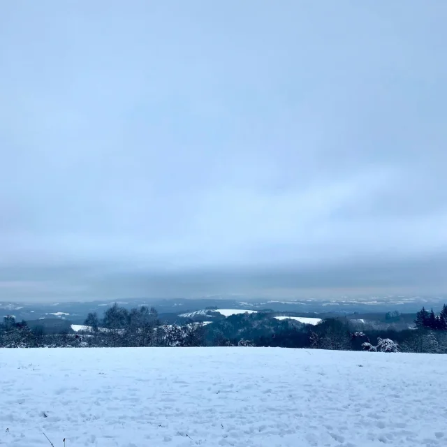 Limousin Neige Vue Depuis Le Mont Gargan